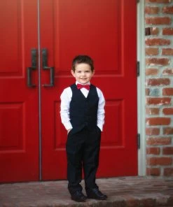 TRISH SCULLY BOYS SAVILLE ROW BLACK TUXEDO 3PC. SET