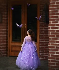 TRISH SCULLY HOME GIRLS MARIPOSA GOWN LAVENDER