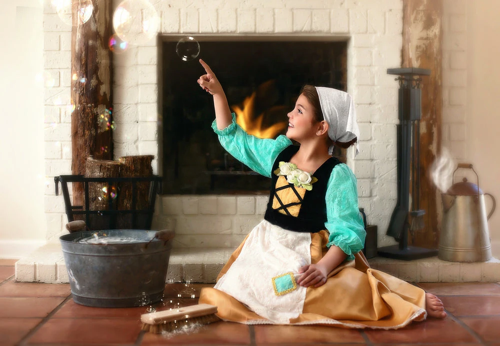 TRISH SCULLY Dress Up FAIR MAIDEN DRESS & HEAD SCARF SET