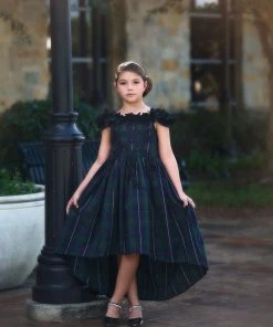 TRISH SCULLY HOME BELLE GOWN BLACKWATCH TARTAN Spring/Summer 2022