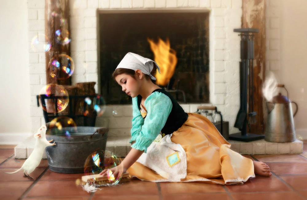 TRISH SCULLY Dress Up FAIR MAIDEN DRESS & HEAD SCARF SET