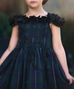 TRISH SCULLY HOME BELLE GOWN BLACKWATCH TARTAN Spring/Summer 2022