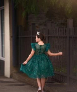 TRISH SCULLY MILLY DRESS EMERALD SPARKLE
