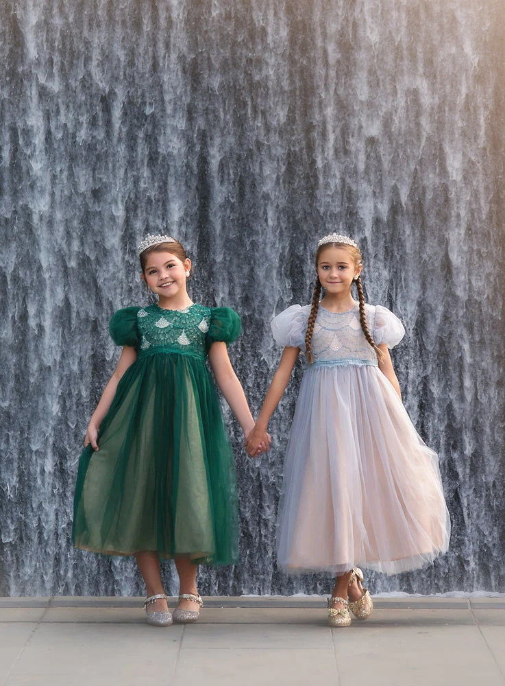 TRISH SCULLY HOME GIRLS JACQUELINE GOWN EMERALD