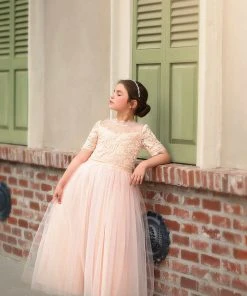 TRISH SCULLY HOME GIRLS HARMONY GOWN PEACHY PINK