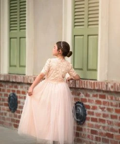 TRISH SCULLY HOME GIRLS HARMONY GOWN PEACHY PINK