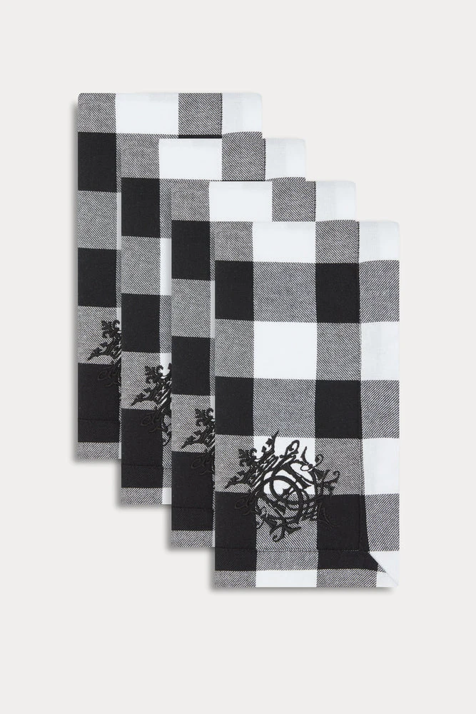 TRISH SCULLY HOME BUFFALO CHECK NAPKIN SET OF 4