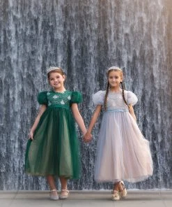 TRISH SCULLY HOME JACQUELINE GOWN SILVER GIRLS