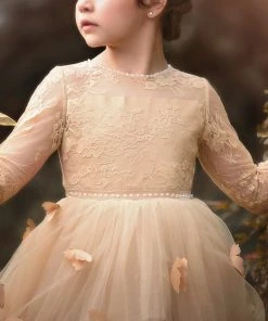 TRISH SCULLY HOME MARIPOSA GOWN CHAMPAGNE