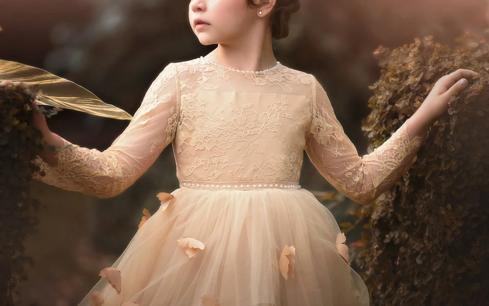 TRISH SCULLY HOME MARIPOSA GOWN CHAMPAGNE