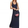 TRISH SCULLY HOME GISELE MAXI DRESS NAVY