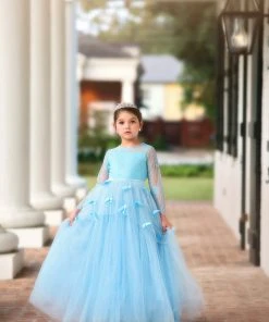 TRISH SCULLY HOME MARIPOSA GOWN BLUE