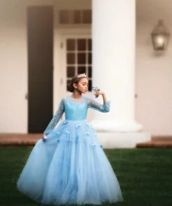 TRISH SCULLY HOME MARIPOSA GOWN BLUE