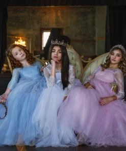 TRISH SCULLY HOME MARIPOSA GOWN BLUE