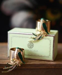 TRISH SCULLY HOME L’OISEAU NAPKIN RING SET OF 2