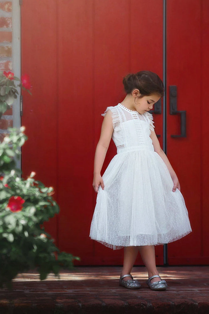 TRISH SCULLY HOME CLARISSA DRESS ANTIQUE WHITE