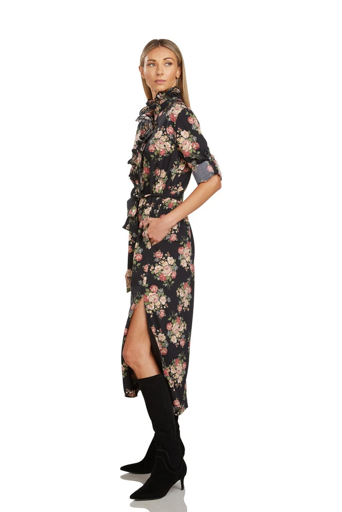 TRISH SCULLY HOME REMI BUTTON FRONT MAXI DRESS