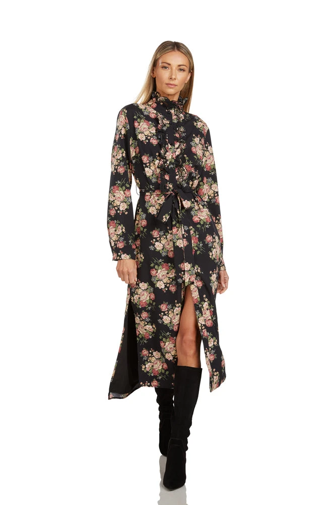 TRISH SCULLY HOME REMI BUTTON FRONT MAXI DRESS