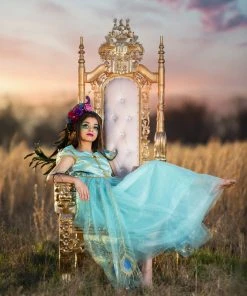 TRISH SCULLY PEACOCK PRINCESS GOWN SALE