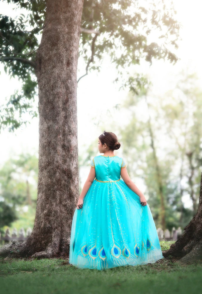 TRISH SCULLY PEACOCK PRINCESS GOWN SALE