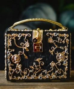 TRISH SCULLY ALIBASTER SPARKLING ACRYLIC PURSE