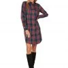 TRISH SCULLY EVE BUTTON FRONT TARTAN SHIRT DRESS Dresses