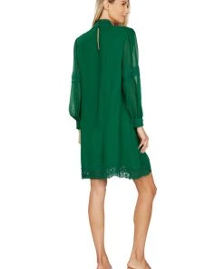TRISH SCULLY HOME THEODORA SHIFT DRESS EMERALD GREEN