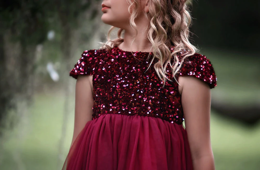 TRISH SCULLY HOME DELILAH DRESS WINE GIRLS