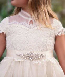 TRISH SCULLY HOME ARIANA GOWN SPARKLE IVORY GIRLS