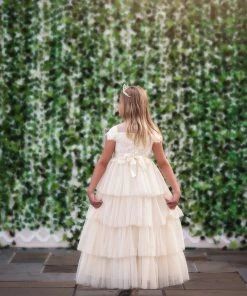 TRISH SCULLY HOME ARIANA GOWN SPARKLE IVORY GIRLS