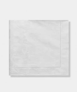 TRISH SCULLY HOME MILANO WHITE JACQUARD TABLE CLOTH 116