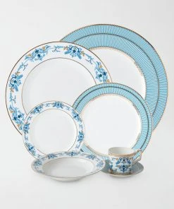 TRISH SCULLY HOME CORINNE BONE CHINA DINNERWARE 5PC. SET