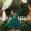 TRISH SCULLY GIRLS MILLY DRESS EMERALD