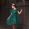 TRISH SCULLY MILLY DRESS EMERALD SPARKLE