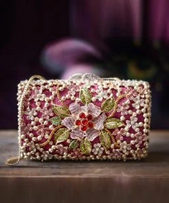 TRISH SCULLY LA ROSA BRILLANTE PAVE CLUTCH