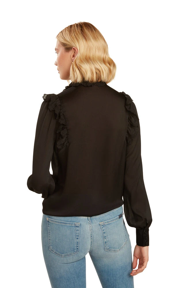 TRISH SCULLY CASSANDRA BLOUSE BLACK