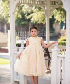 TRISH SCULLY KATRINA DRESS BUTTERSCOTCH GIRLS