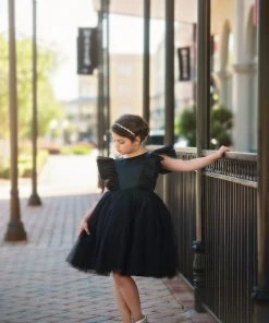 TRISH SCULLY GIRLS MILLY DRESS BLACK