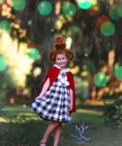 TRISH SCULLY SANTA'S SILLY HELPER DRESS & CAPE SET