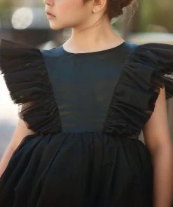 TRISH SCULLY GIRLS MILLY DRESS BLACK