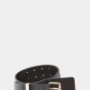 TRISH SCULLY NAYA WIDE LEATHER BELT BLACK WOMEN