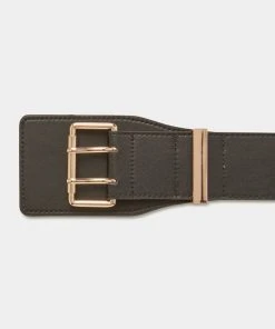 TRISH SCULLY NAYA WIDE LEATHER BELT BLACK WOMEN