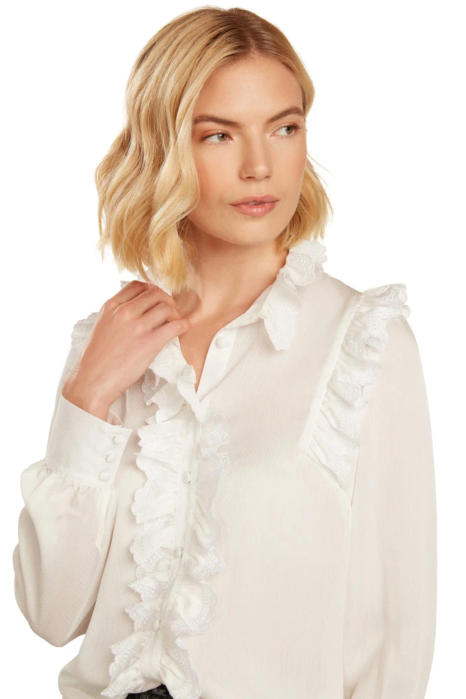 TRISH SCULLY WOMEN CASSANDRA BLOUSE WHITE