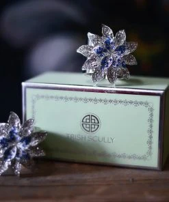 TRISH SCULLY LA FLEUR BLEUE NAPKIN RING SET OF 2 HOME