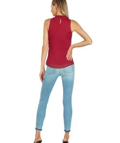 TRISH SCULLY HOME CLAIRE BLOUSE CRIMSON