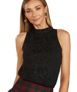 TRISH SCULLY HOME CLAIRE BLOUSE BLACK