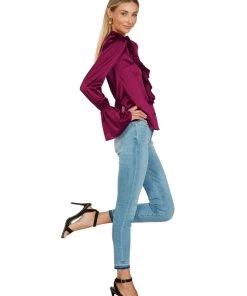 TRISH SCULLY HOME WOMEN MARGOT BLOUSE ORCHID