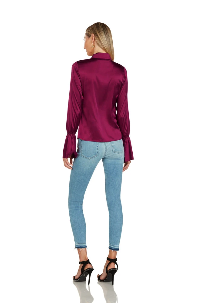 TRISH SCULLY HOME WOMEN MARGOT BLOUSE ORCHID