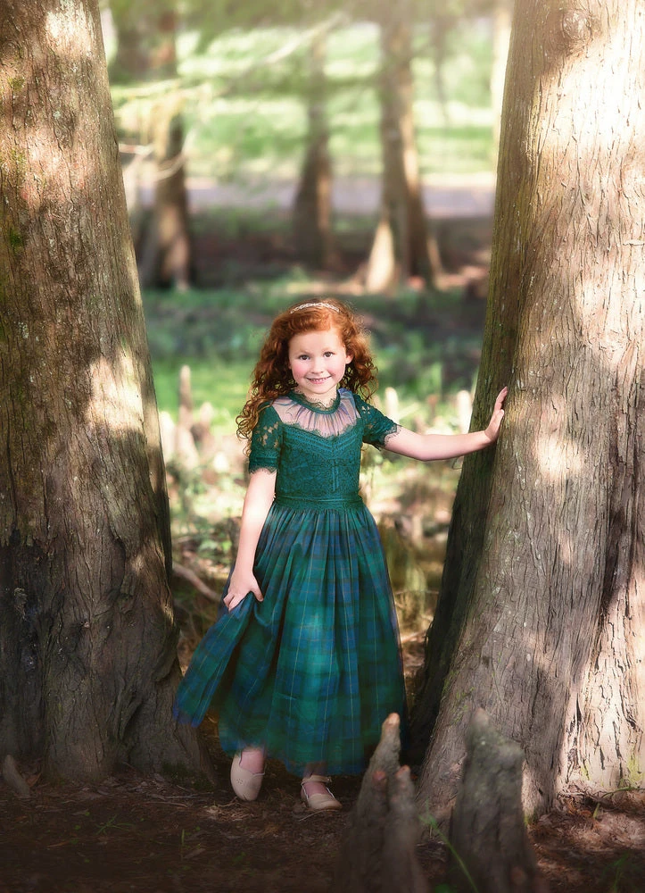 TRISH SCULLY HOME HARMONY GOWN BLACKWATCH TARTAN Spring/Summer 2022