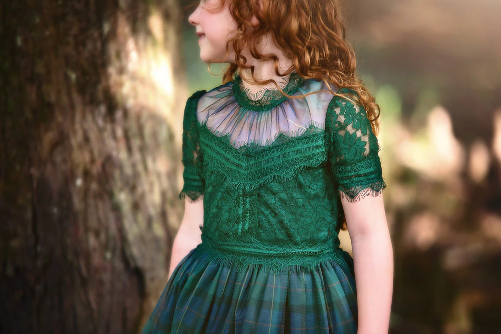 TRISH SCULLY HOME HARMONY GOWN BLACKWATCH TARTAN Spring/Summer 2022